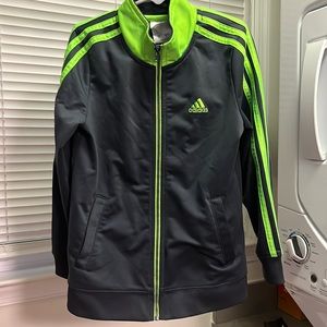 Adidas line green and dark grey track jacket size 7